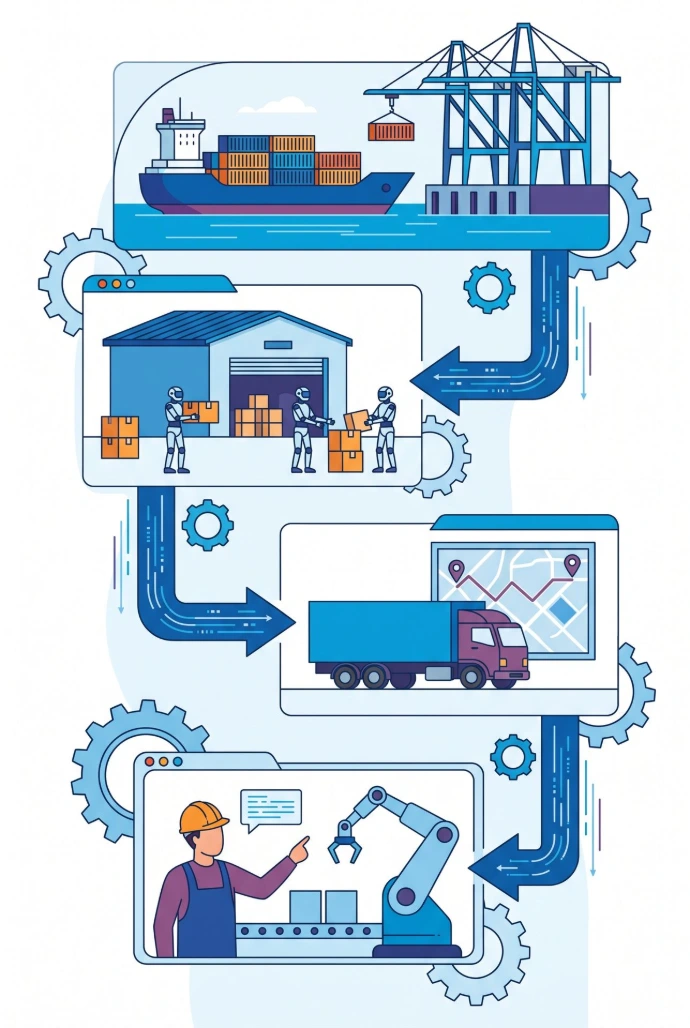 Odoo for the supply chain.
No text, text free.
2:3 ratio